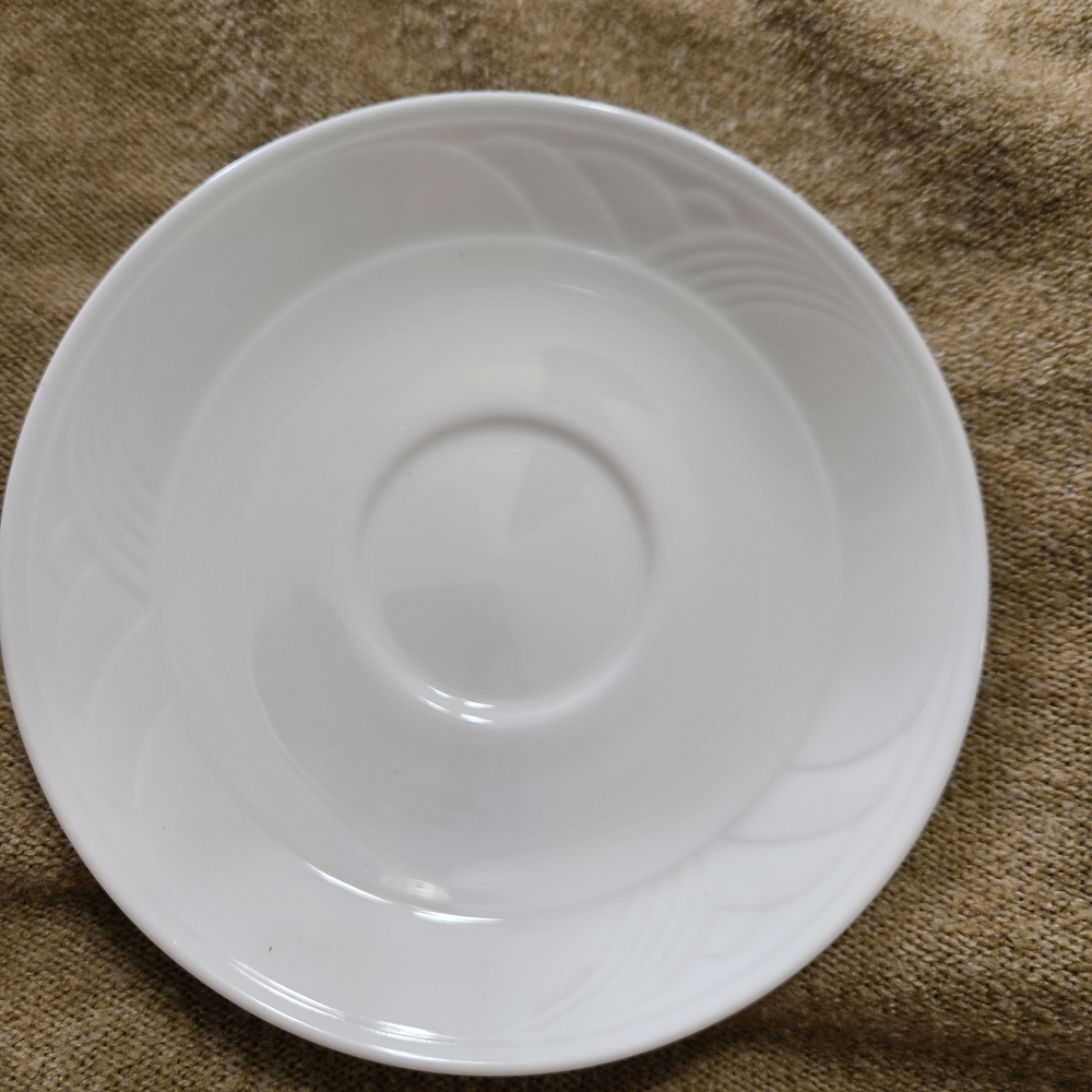 Lenox Snowdrift Solid White Saucer Vintage Made in USA - Picture 5 of 12